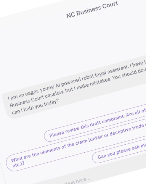 Chatbot screenshot Chatbot screenshot
